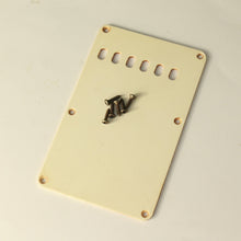 Load image into Gallery viewer, Aged Tremolo Cover Back Plate For Strat with Screws Aged White
