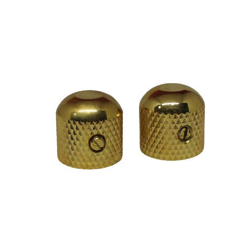 Dome Knobs (2) For Telecaster Guitar/Bass - Gold New Japan