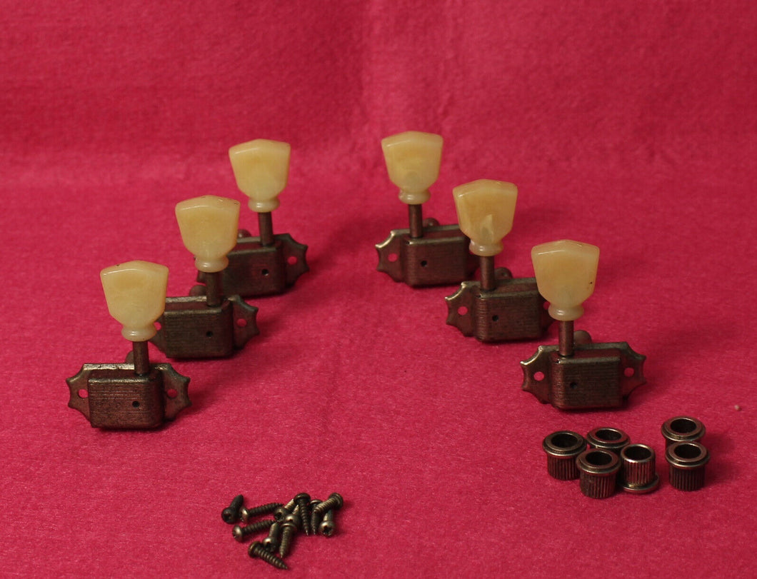 Aged Kluson Tuners w/ Clone Tuner Tip For 58 59 60 Les Paul ES335 Gibson Burst