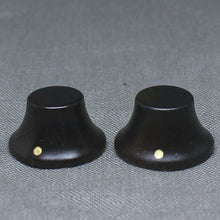 Load image into Gallery viewer, Bubinga Wood Bell Guitar Knobs for Les Paul w Cream Indicator Metric Set (2)
