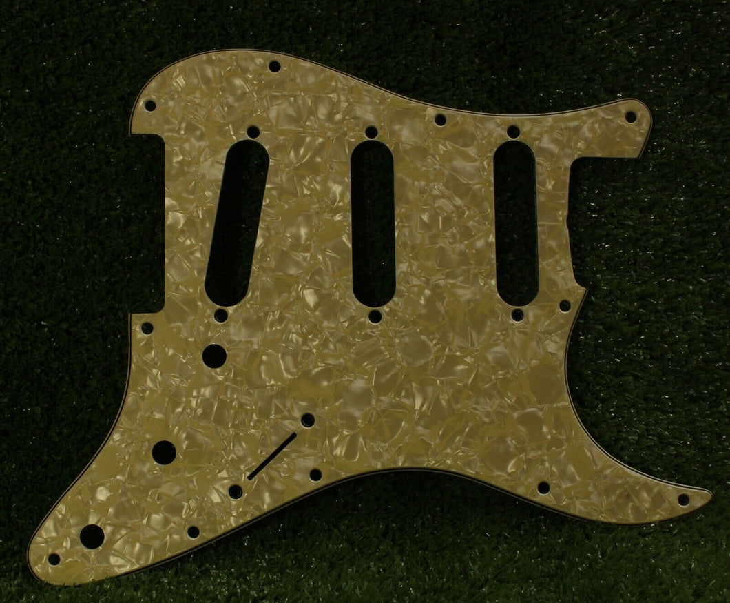 Standard Pickguard For 62 Strat For USA Mex Fender  - Cream Pearloid 4 Ply