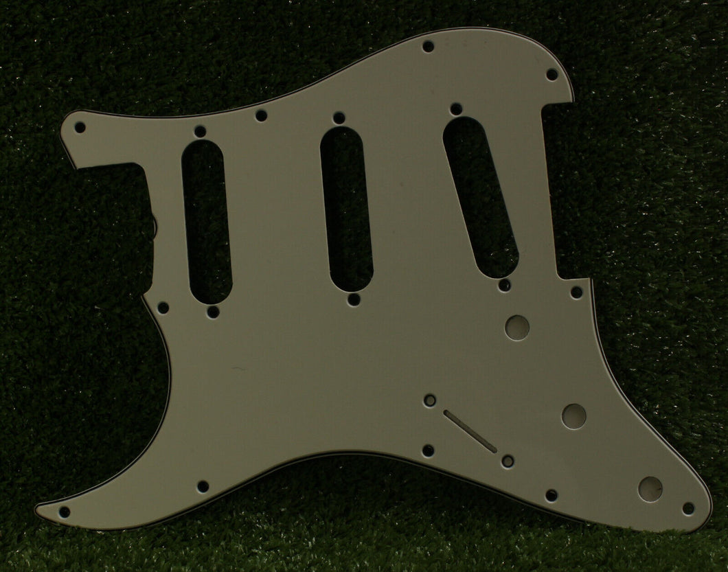 Standard Lefty Pickguard For 62 Strat For USA Mex Fender  - Parchment 3 Ply