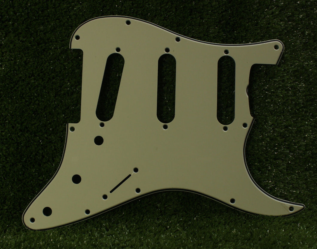 64 65 Pickguard Replacement For Fender Strat Wide Bevel - Mint Ivory