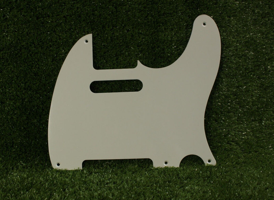 Telecaster Pickguard For Vintage 50s USA Fender Tele - White 1 Ply 1.6mm 5 Holes