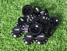 Load image into Gallery viewer, 50 pieces Strat Metric Tone Knobs Black Made in Korea
