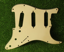 Load image into Gallery viewer, Aged 68 69 Pickguard For USA Strat Cream with Pearloid Back AGP14
