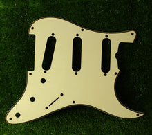 Load image into Gallery viewer, Aged 57 59 Pickguard For Fender Strat Wide Bevel 8 Holes Parchment White - AGP26
