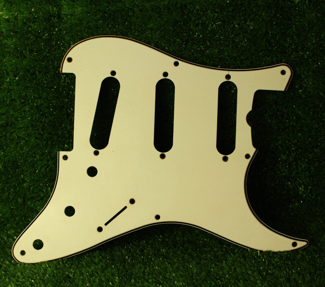 Aged 57 59 Pickguard For Fender Strat Wide Bevel 8 Holes Parchment White - AGP26