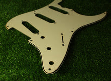 Load image into Gallery viewer, Aged 57 59 Pickguard For Fender Strat Wide Bevel 8 Holes Parchment White - AGP26
