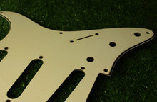 Load image into Gallery viewer, Aged 57 59 Pickguard For Fender Strat Wide Bevel 8 Holes Parchment White - AGP26
