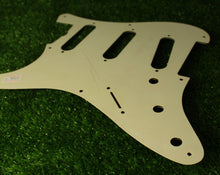 Load image into Gallery viewer, Aged 57 59 Pickguard For Fender Strat Wide Bevel 8 Holes Parchment White - AGP26
