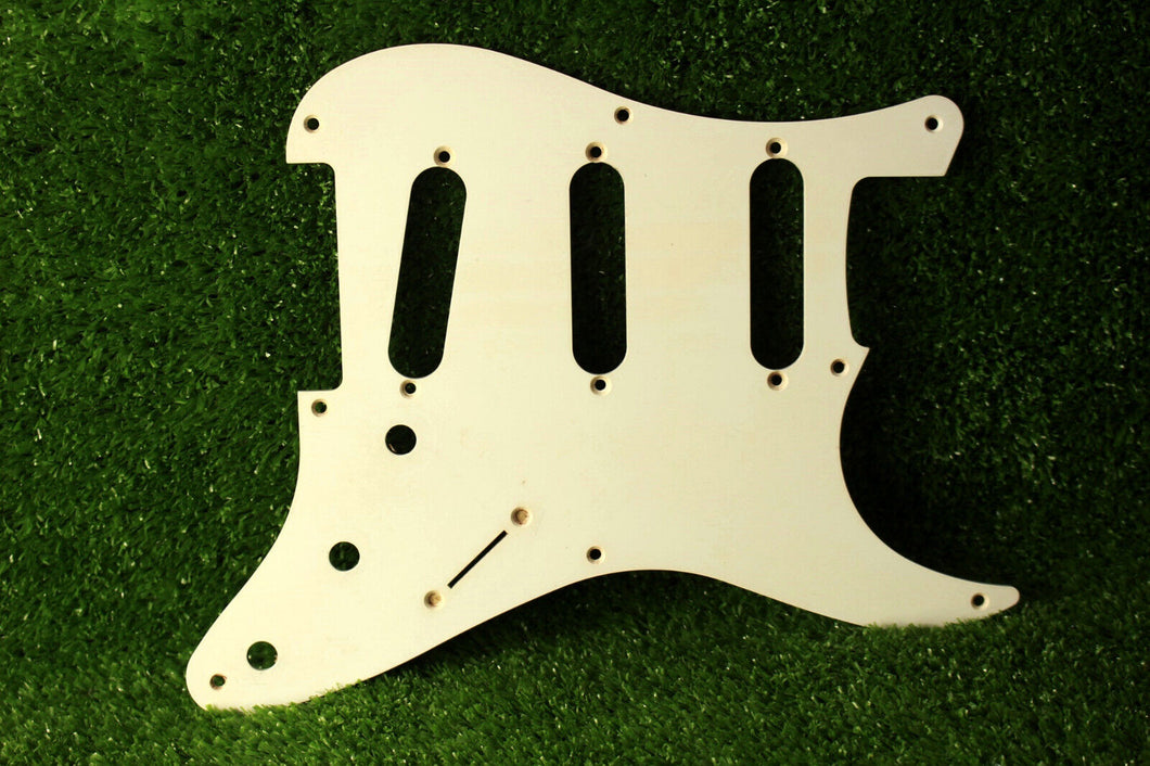 Aged Montreux 54-58  Pickguard For Fender Strat 8 Holes 1 Ply -  White AG03 2mm