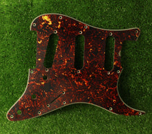 Load image into Gallery viewer, Aged 64 65 66 67 Pickguard For Strat Tortoise Shell Celluloid Top 4 Ply AGP59
