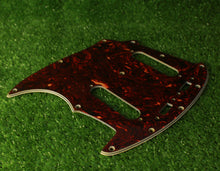 Load image into Gallery viewer, Aged 60s Style Mustang Pickguard Brown Tortoise Shell Celluloid Top AG087
