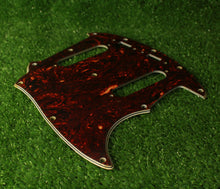 Load image into Gallery viewer, Aged 60s Style Mustang Pickguard Brown Tortoise Shell Celluloid Top AG087
