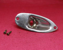 Load image into Gallery viewer, Aged Chrome Jack Plate For Stratocaster with Screws
