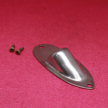 Load image into Gallery viewer, Aged Chrome Jack Plate For Stratocaster with Screws
