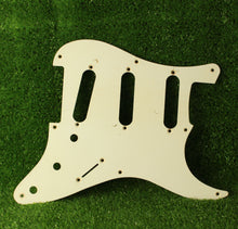 Load image into Gallery viewer, Aged 54-58  Pickguard For Fender Stratocaster 8 Holes 1 Ply -  White AG91
