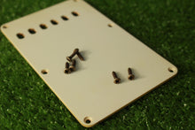 Load image into Gallery viewer, Aged Tremolo Cover Back Plate For Strat  with Aged Screws ABP149 - Aged White
