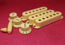 Load image into Gallery viewer, Aged Ivory  Pickup Covers Knobs Tip Set For Stratocaster PP174
