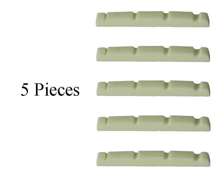 Guitar Nut Urea Resin For Precision P Bass 42mm x 3.5mm Ivory 5 Pcs