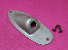 Load image into Gallery viewer, Heavily Aged Jack Plate For Stratocaster with Screws - Nickel
