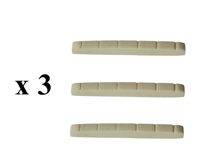 Bone Nut For Strat Tele 42mm x 3.5mm x 5mm, 3 Pcs