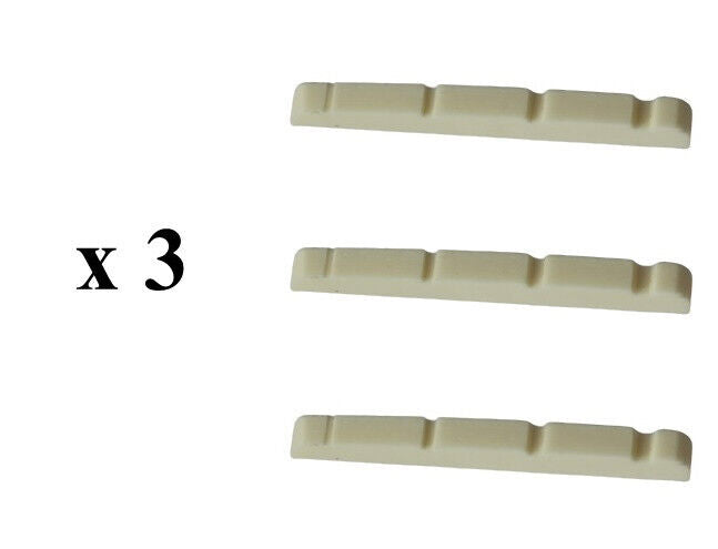 Bone Nut For P Bass 42mm x 3.5mm x 5.5mm, 3 Pcs