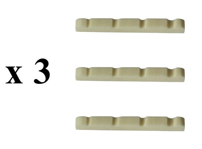 Bone Nut For Jazz Bass 38mm x 3.5mm x 5.5mm, 3 Pcs