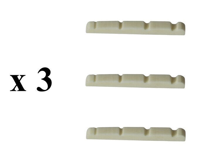 Bone Nut For Jazz Bass 40mm x 3.5mm x 5.5mm, 3 Pcs