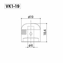 Load image into Gallery viewer, Gotoh VK-19 Aged Chrome Dome Knobs 19mm Diameter (2) HW-070-AGC
