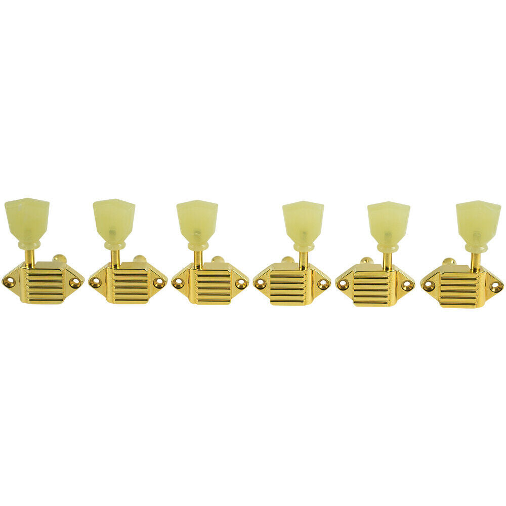 Kluson® 3 Per Side Vintage Diecast Series Waffleback® Tuning Machines - KVDW-3-G