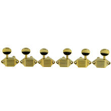 Load image into Gallery viewer, KLUSON  Waffleback Tuners 3 By 3  For GIBSON Metal Oval Buttons Gold SK900SLG/O
