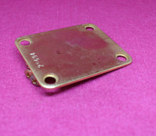 Load image into Gallery viewer, Aged Gold Serial Number Stamped Neck Plate w Screws For Strat Tele 1958 - 29XXX
