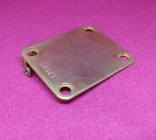 Load image into Gallery viewer, Aged Gold Serial Number Stamped Neck Plate w Screws For Strat Tele 1957 - 17XXX
