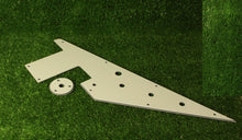 Load image into Gallery viewer, 58 Flying V Pickguard Replacement w/ Round Jack Plate - Parchment 3 Ply
