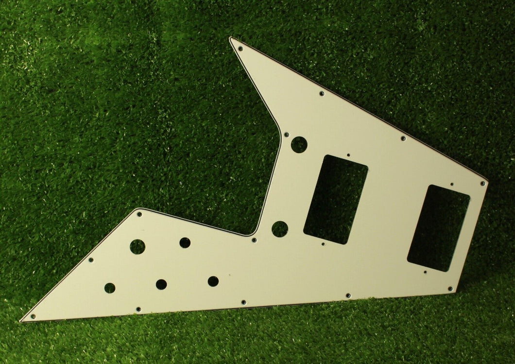 Flying V 67 Reissue Pickguard For Gibson Guitars - Parchment White 3 Ply