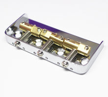 Load image into Gallery viewer, BP-031-NI Short Telecaster Guitar Bridge w/ Compensated Brass Saddles Tele - Nickel
