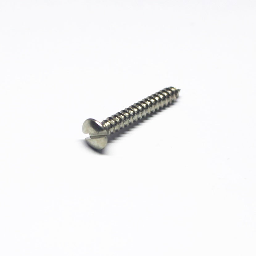 GS-095-NI - Slot Head Bridge Mounting/Strap Buttons Screws For Vintage Telecaster - Nickel