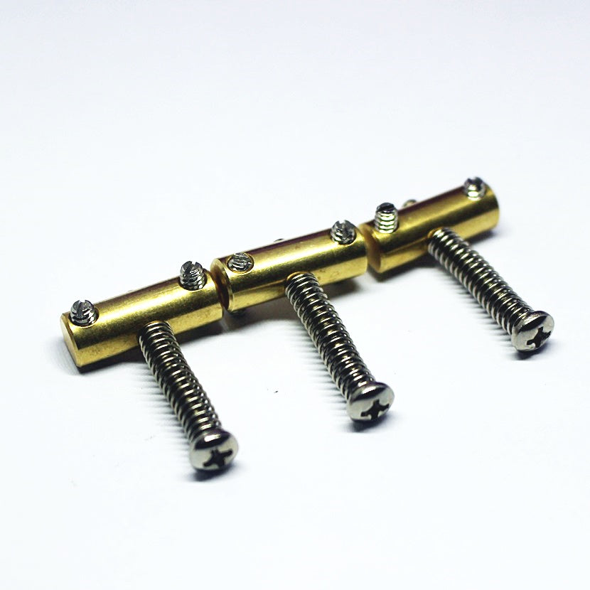 BP-053-BR - Vintage Style Saddles For Telecaster (3) - Brass