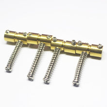 Load image into Gallery viewer, BP-054-BR - Replacement Brass Saddles Set For P or Jazz Basses
