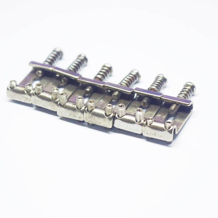 Aged Saddles For Stratocaster Bridges - Nickel