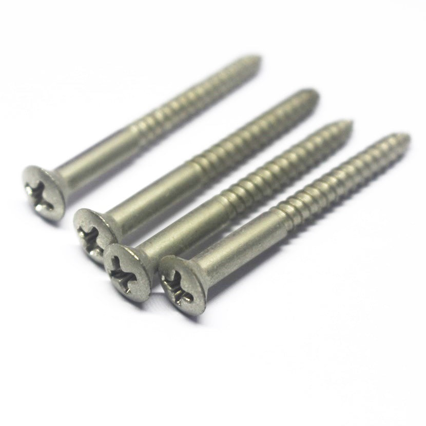 GS-128-AGN - Partial Threaded Vintage Screws For Fender Neck Plate - Aged Nickel