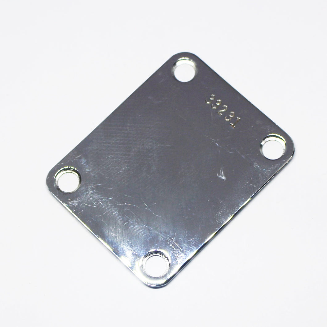 HW-088-CH50 - 1958 to 1959 Serial Number Stamped Neck Plate - Aged Chrome