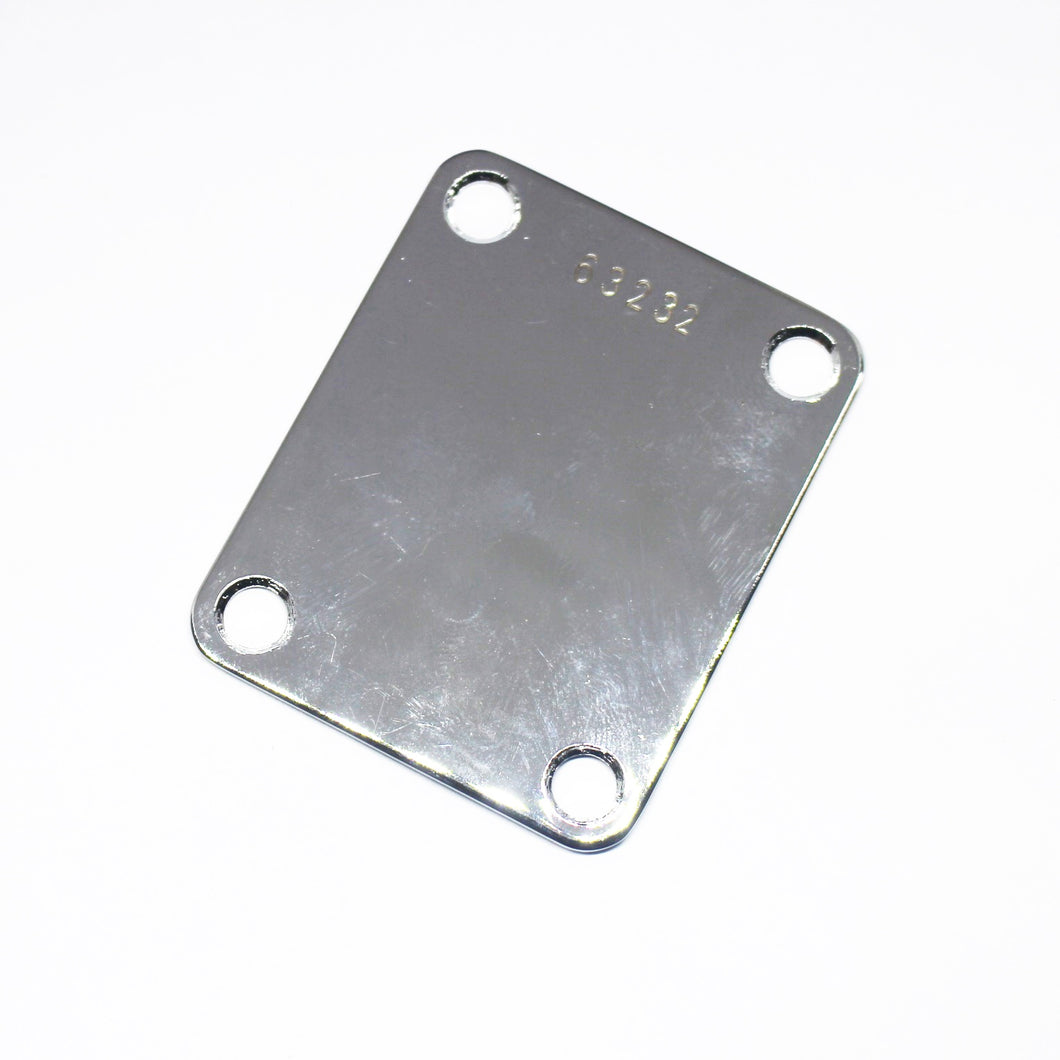 HW-088-CH60 - 1962 to 1963 Serial Number Stamped Neck Plate - Aged Chrome