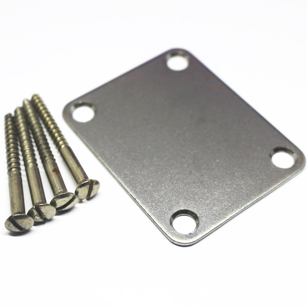 HW-088-AGC -  Neck Plate with Slot Screws For 50s Telecaster - Aged Chrome