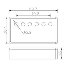 Load image into Gallery viewer, HW-098 - Humbucker Pickup Cover 49.2mm Pole Spacing
