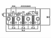 Load image into Gallery viewer, BP-031-NI Short Telecaster Guitar Bridge w/ Compensated Brass Saddles Tele - Nickel
