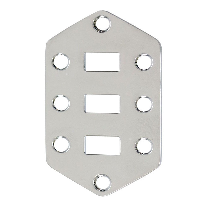 HW-053-CH - Hosco Switch Control Plate for Fender Jaguar - Chrome